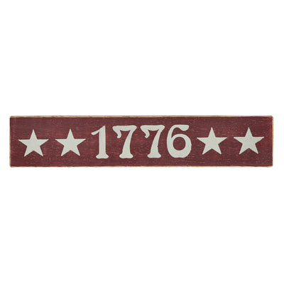 1776 Stars 9" Red Wooden Sign