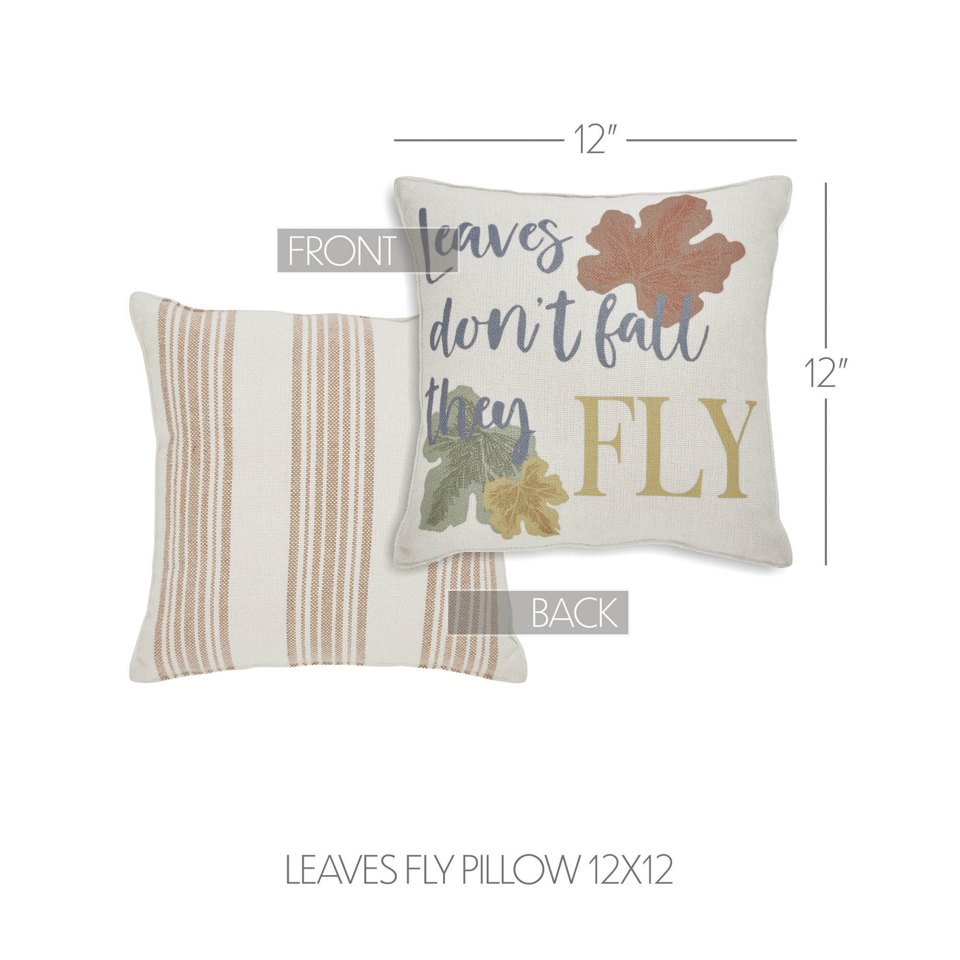 Bountifall Leaves Fly 12" Fall Accent Pillow