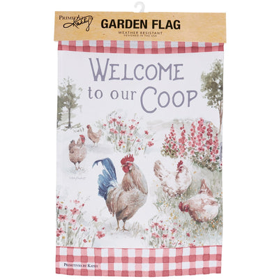 Welcome To Our Coop Chicken Garden Flag