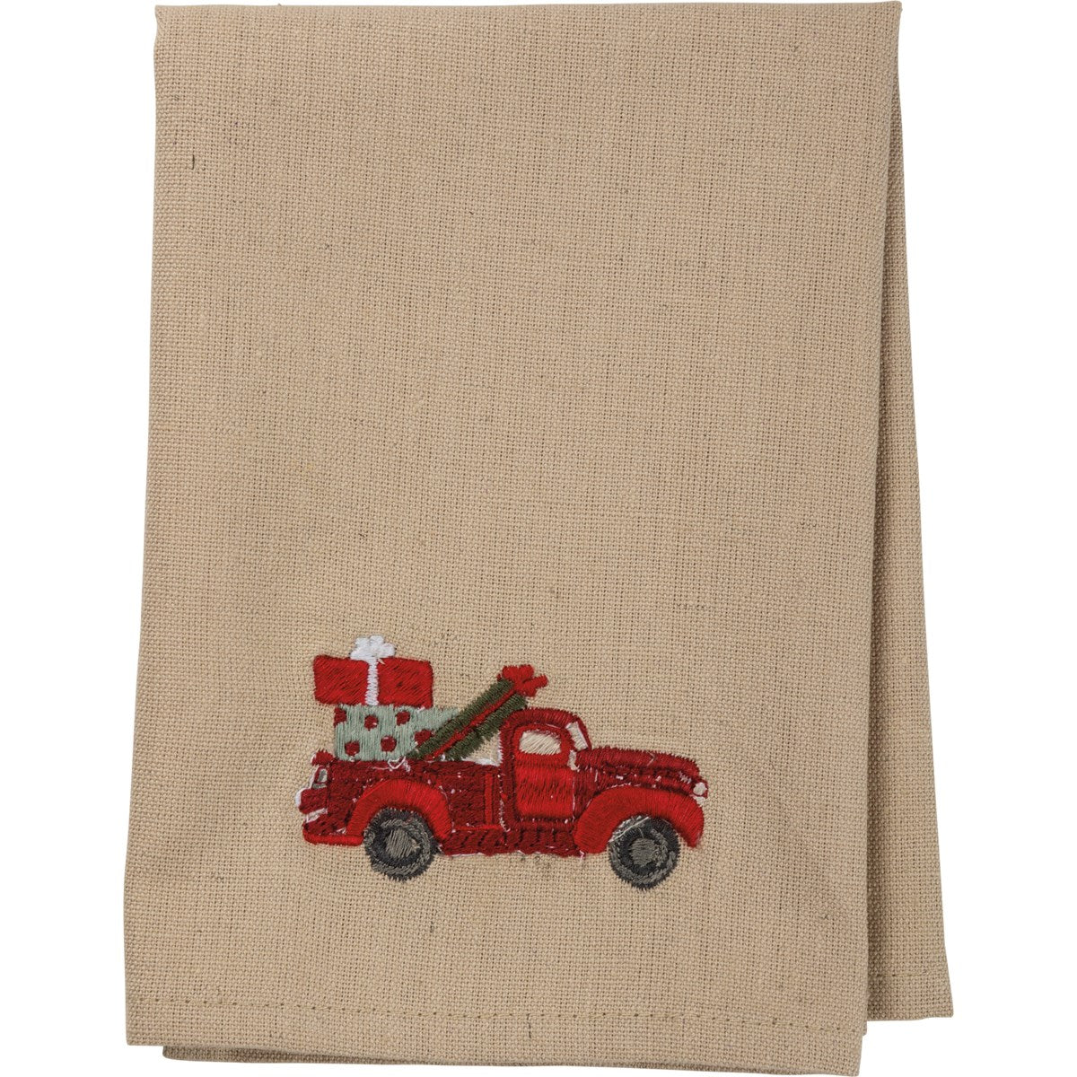 Set of 4 Christmas Red Truck With Tree Napkin Set