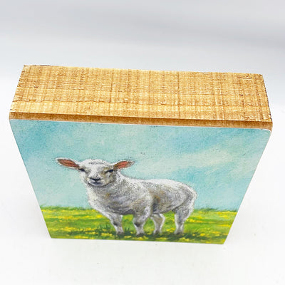 💙 Farm Sheep 6" Wooden Box Sign