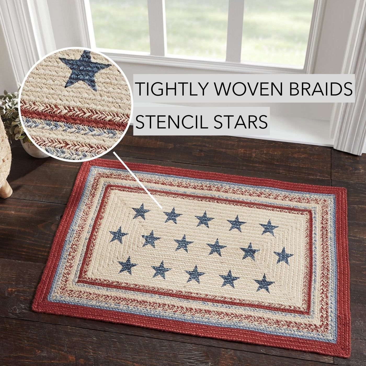 Americana Celebration Jute Rectangle Rug 24" x 36"