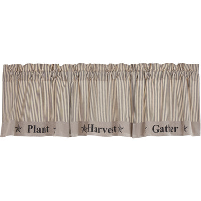 Sawyer Mill Charcoal Plant Harvest Gather Valance 20" x 90"