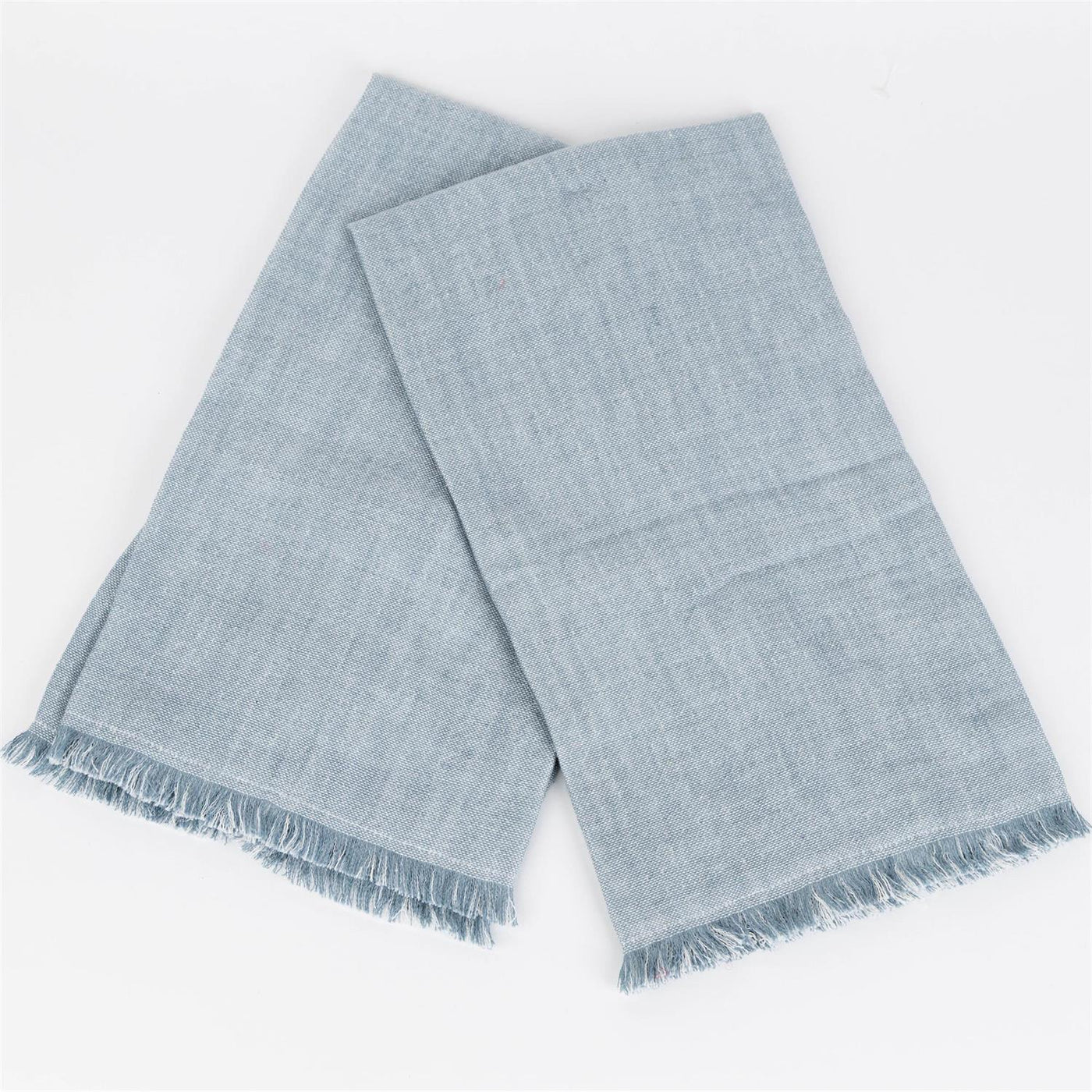Set of 2 Soft Blue Chambray Tea Towels