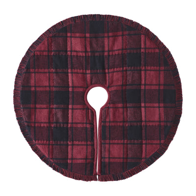 Cumberland Red Black Plaid 24" Christmas Tree Skirt