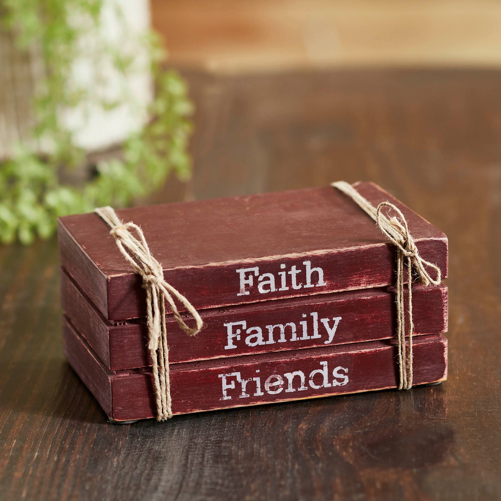 Faith Family Friends Faux Book Stack – Blueberry Lane Shop