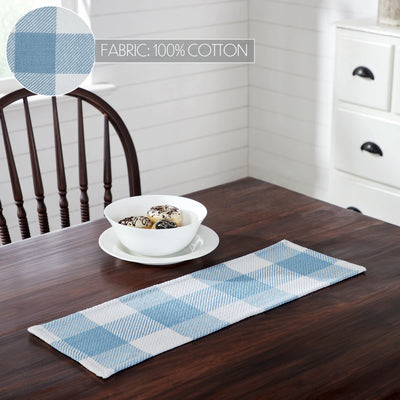 Annie Buffalo Blue Check 24" Table Runner