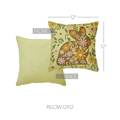 Bunny Hop Floral 12" Accent Pillow