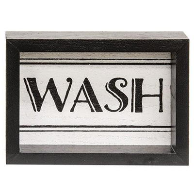 Set of 3 Relax Soak Wash Small Bathroom Box Signs