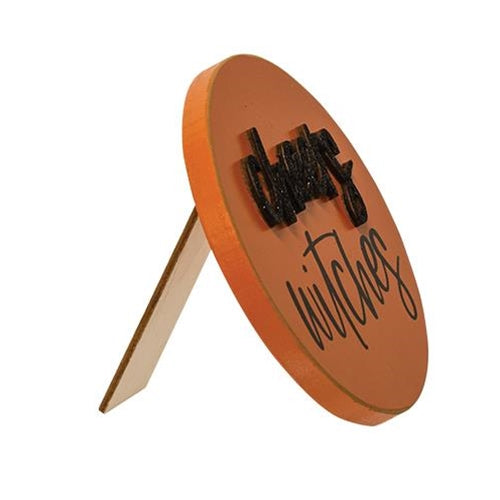 💙 Cheers Witches 4" Circle Easel Sign