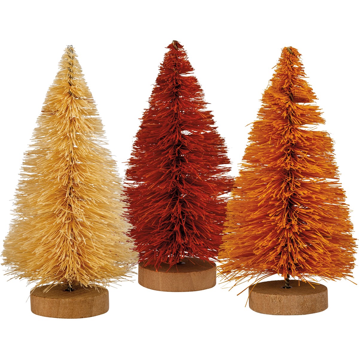💙 Set of 3 Fall Colored Bottle Brush Tree Set
