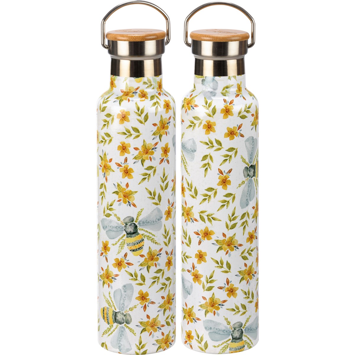 Floral Bee 25 oz Insulated Bottle