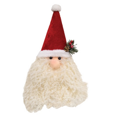 Santa with Sparkle Beard Fabric Figure