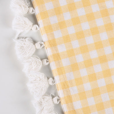 Yellow Gingham 56" Table Runner