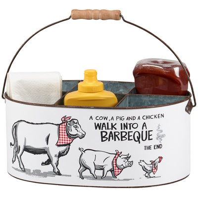 A Cow Pig and Chicken Barbeque Caddy