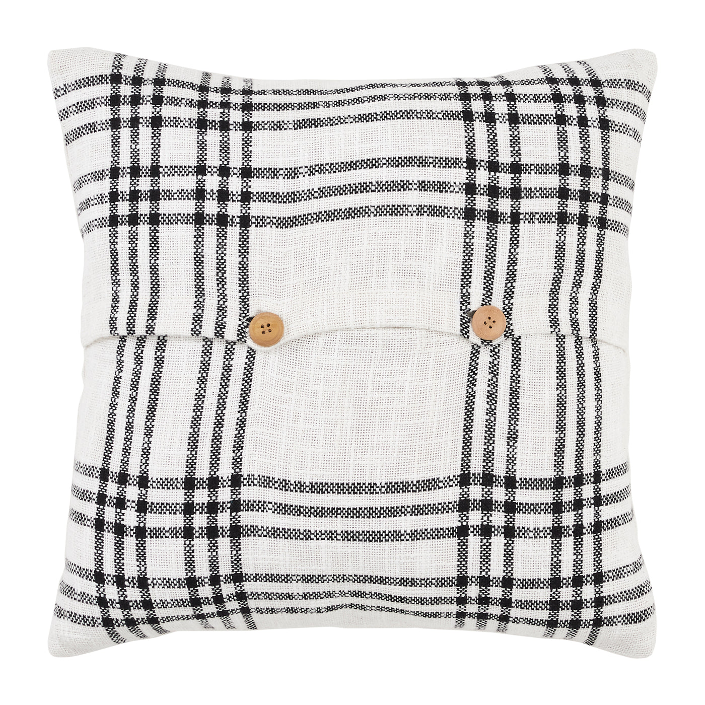 Merry & Bright 18" Black Plaid Christmas Pillow