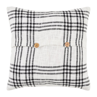 Merry & Bright 18" Black Plaid Christmas Pillow