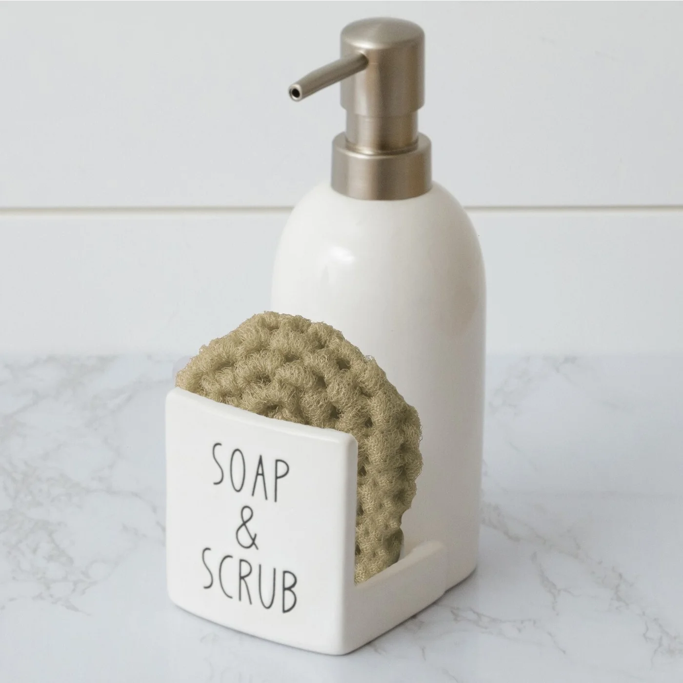 SOAP & SCRUB Soap Pump and Sponge Holder