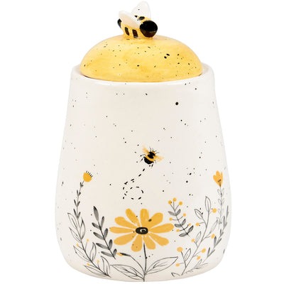 🎄💙 Bee and Yellow Wildflowers Sugar Bowl