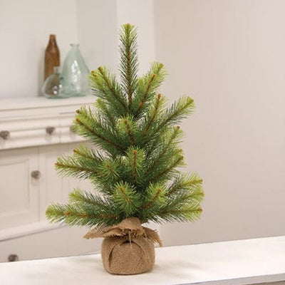 Empire Pine Faux Tree with Burlap Base 24" H