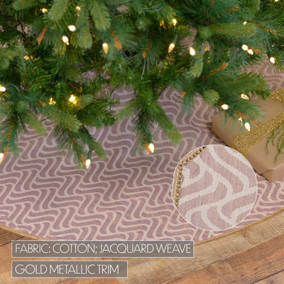 Magdalene Mauve and Antique White 48" Christmas Tree Skirt