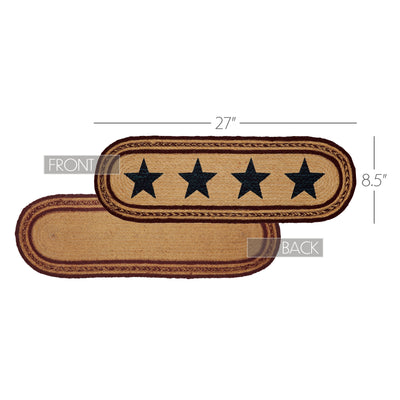 Potomac Jute Stencil Stars 8.5" Oval Star Tread