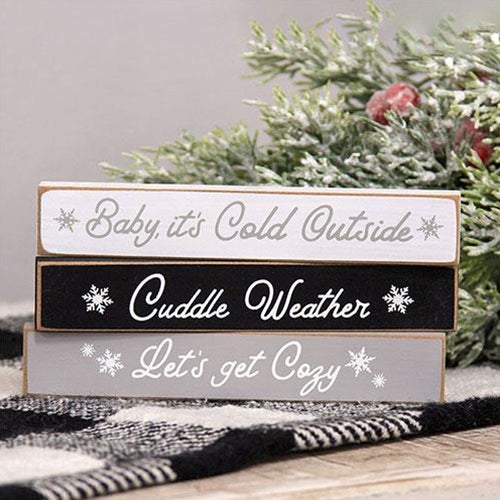 Set of 3 Cuddle Weather Let's Get Cozy Mini Sticks – Blueberry Lane Shop