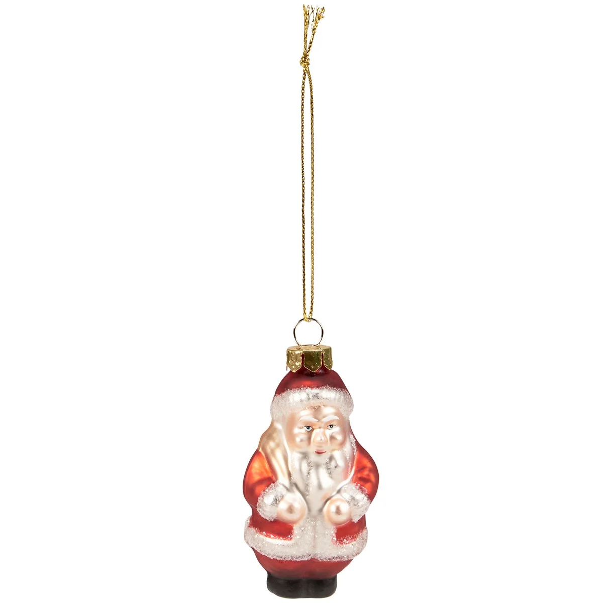 💚Pre Black Friday Sale DOORBUSTER 💚 Jolly Santa Glass Ornament