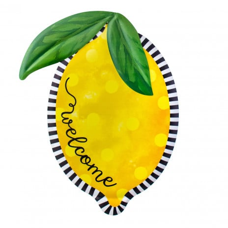 💙 Welcome Lemon 12" Metal Embossed Hanger: