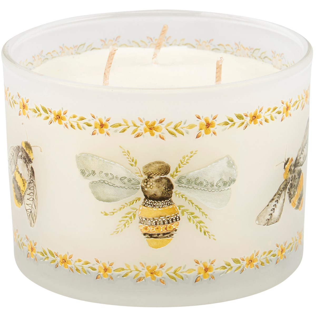 Bees and Flowers 14 oz Jar Candle Lemongrass Scent