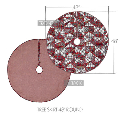 Peyton Festive Patchwork Tree Skirt 48" diameter