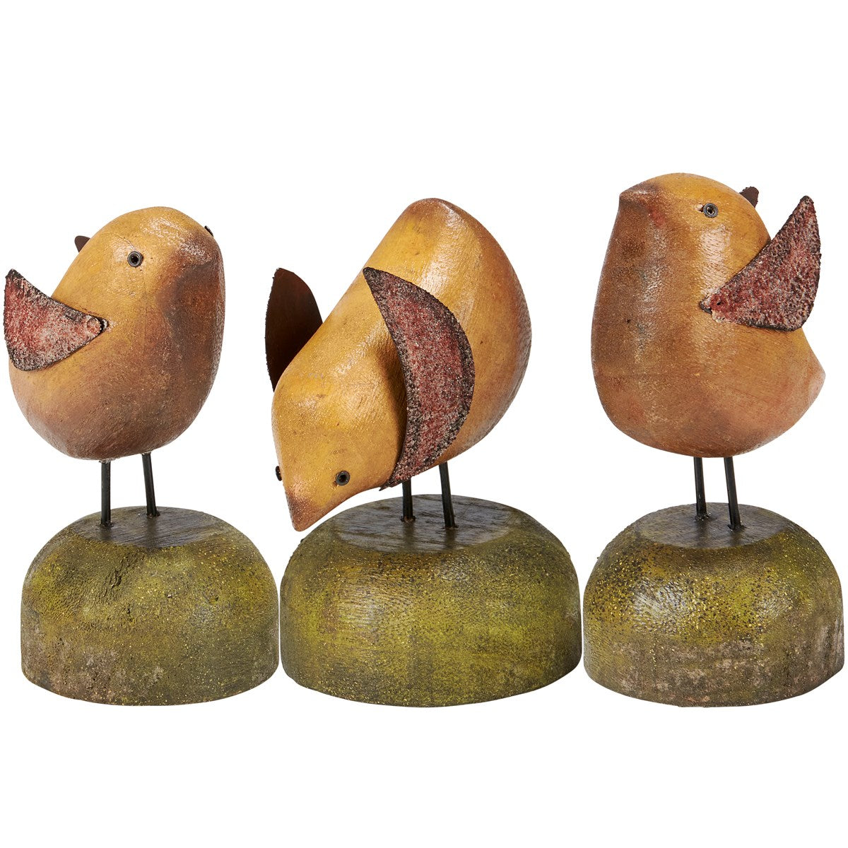 Set of 3 Rustic Chick Figures