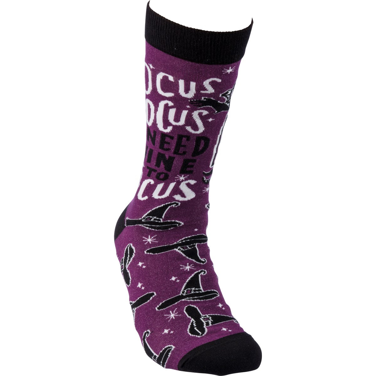 Hocus Pocus I Need Wine To Focus Fun Socks
