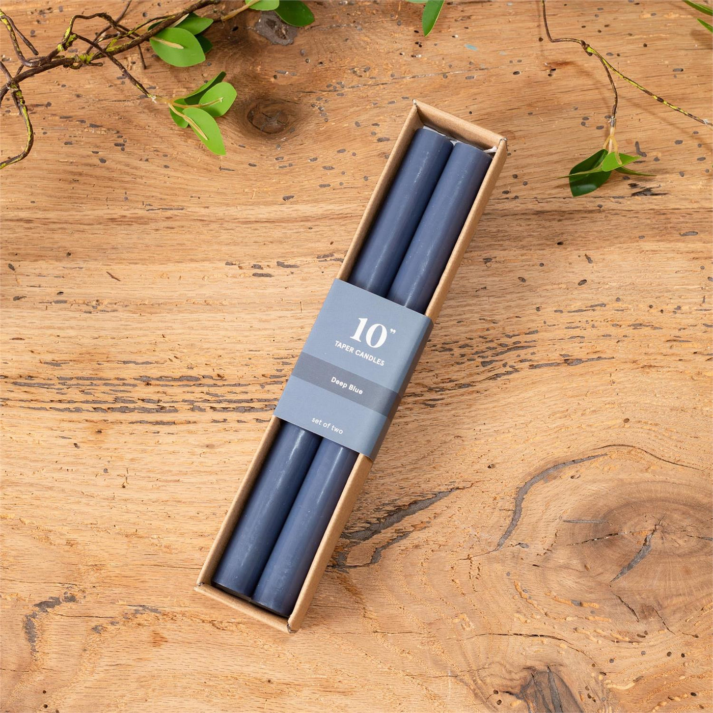 💙 Set of 2 Deep Blue 10" Taper Candles