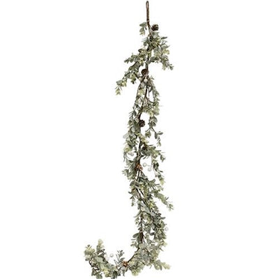 Holiday Ombre Boxwood 5 Ft Faux Evergreen Garland