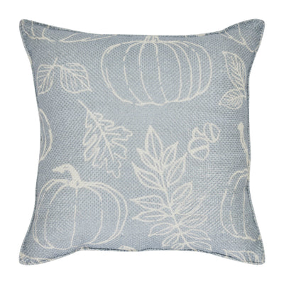 Silhouette Pumpkin Grey 14" Accent Pillow