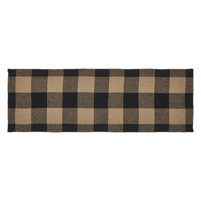 Black Check Table Runner 12" x 36"