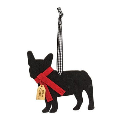 Merry Woofmas Frenchie Dog Ornament