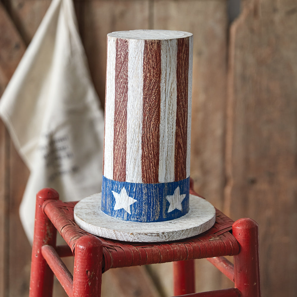 Day 1 🫐 15 RED WHITE + BLUEBERRY DAYS Americana Uncle Sam Top Hat Decor