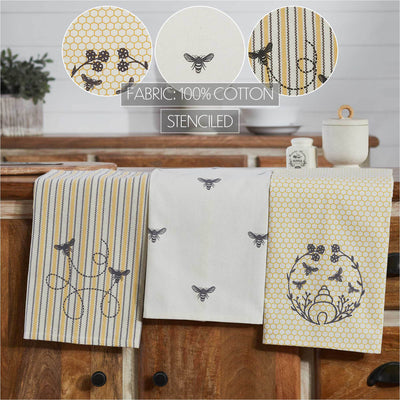 Set of 3 Buzzy Bees Tea Towels