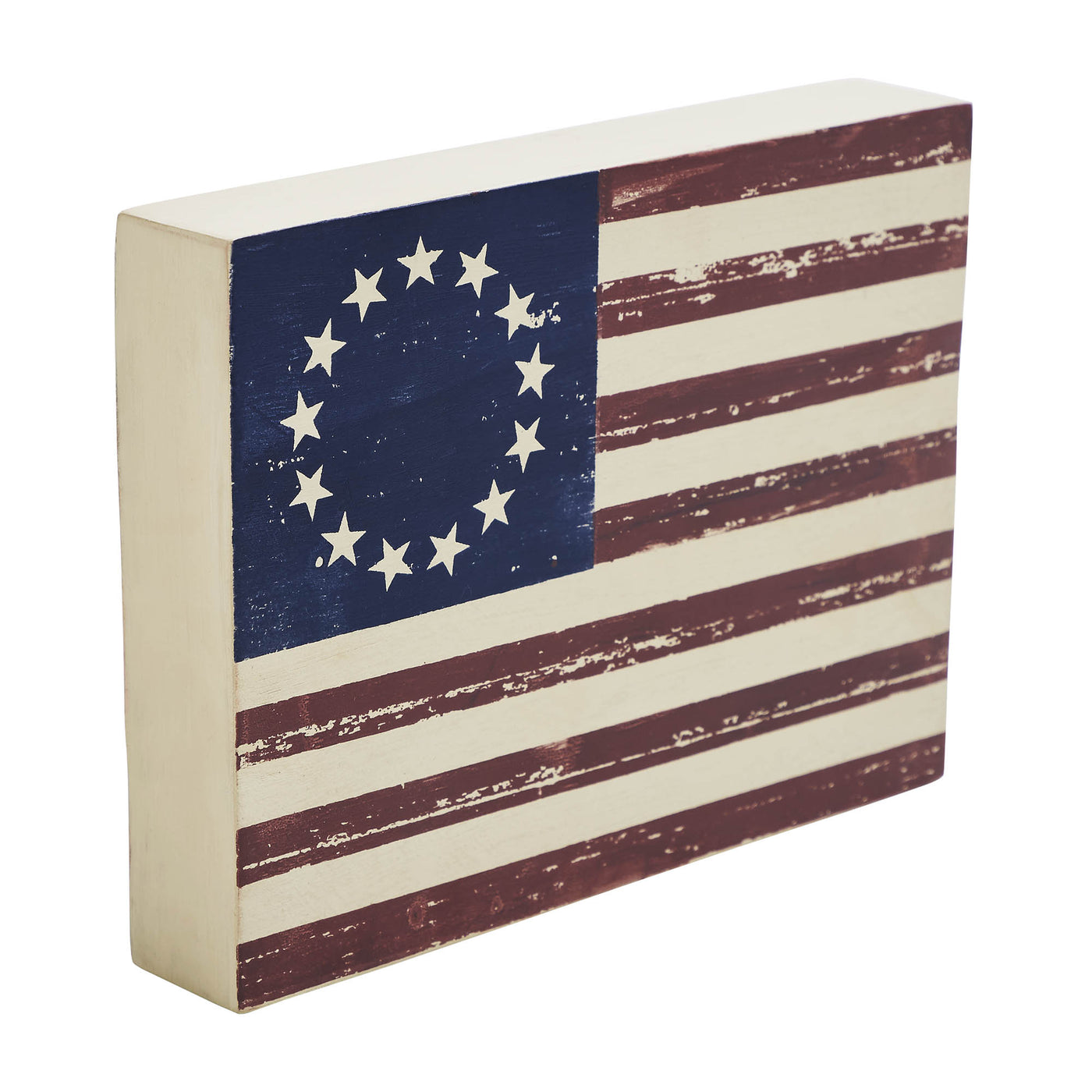 Colonial American Flag 8" Wooden Sign