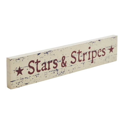 Day 8 🫐 15 Red White + Blueberry Days Stars & Stripes 12" Distressed Wooden Sign 2.75x13