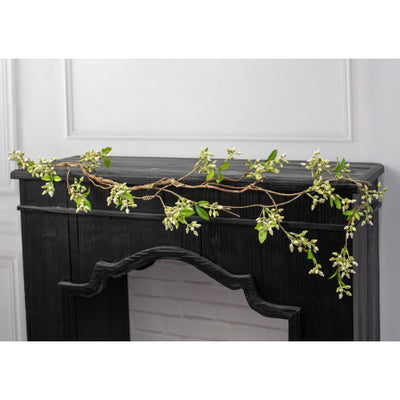 White Seeded Berry 62" Faux Foliage Vine Garland