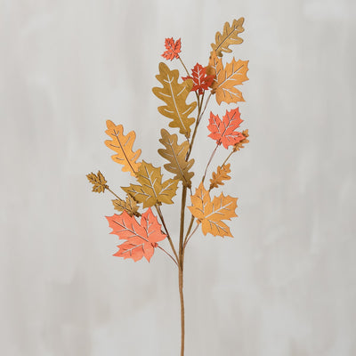 Fall Oak And Maple 30" Faux Foliage Pick