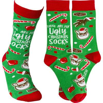 💙 These Are My Ugly Christmas Socks Fun Novelty Socks