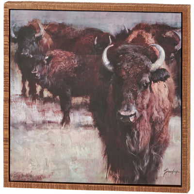 Herd of Buffalo 16" Canvas Wall Art