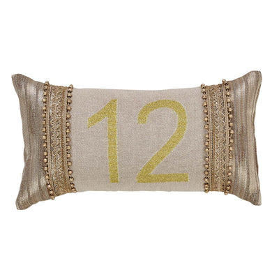 Set of 2 Celebrate 12-25 Small Christmas Pillow Set 7" x 13"