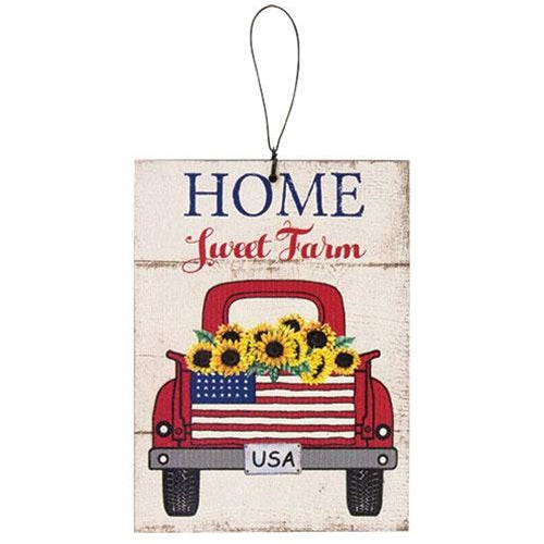 Home Sweet Farm Sunflower Truck Ornament
