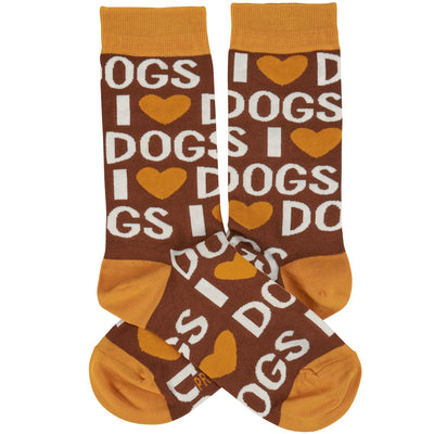 I Love Dogs Unisex Novelty Socks