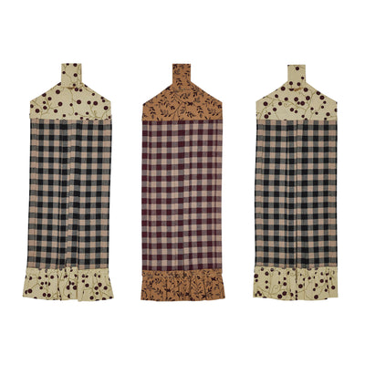 Set of 3 Pip Vinestar Button Loop Tea Towels